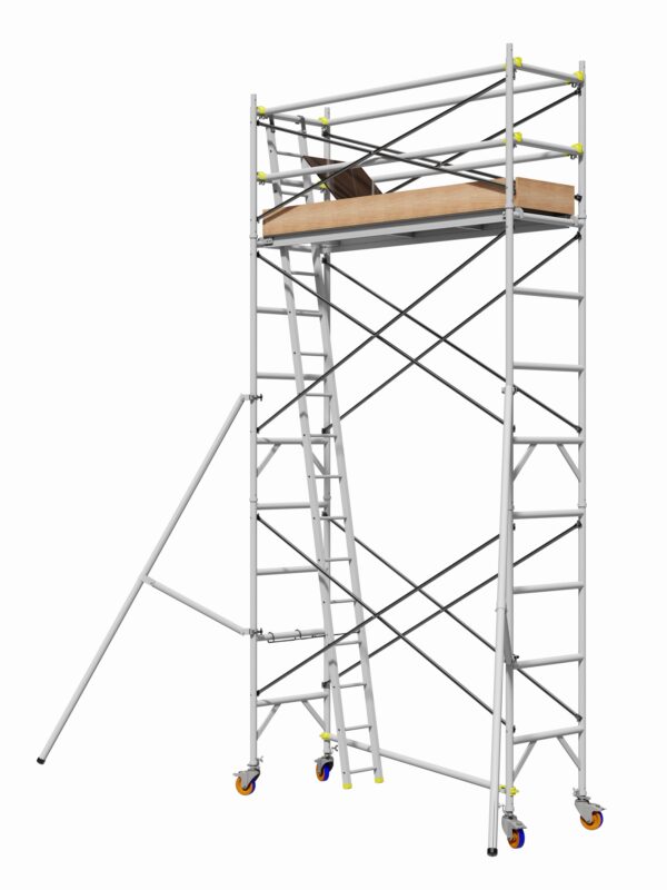 Mobile scaffold tower 4m high (Slim Profile) North Harbour Hire